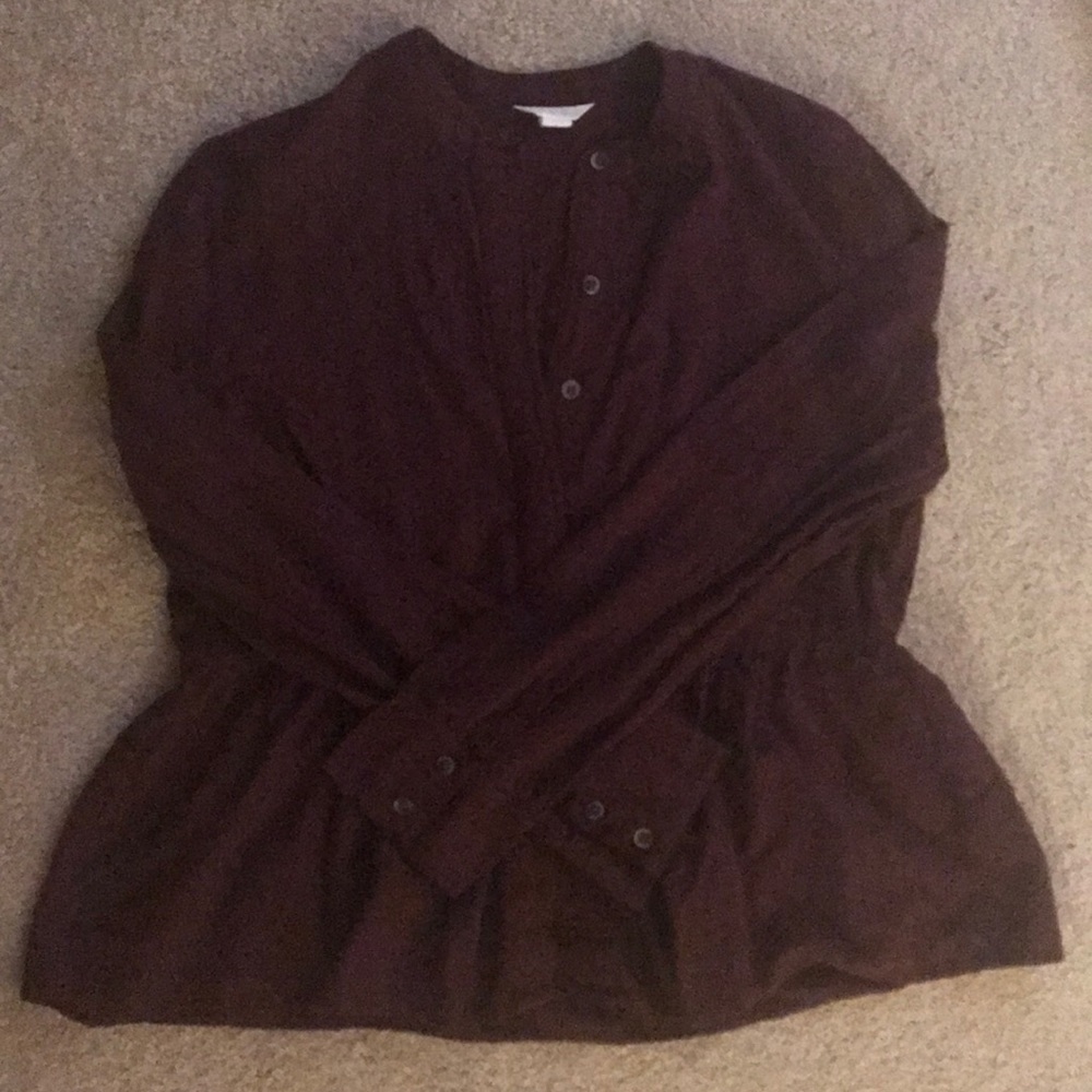 Maroon and Black Peplum top